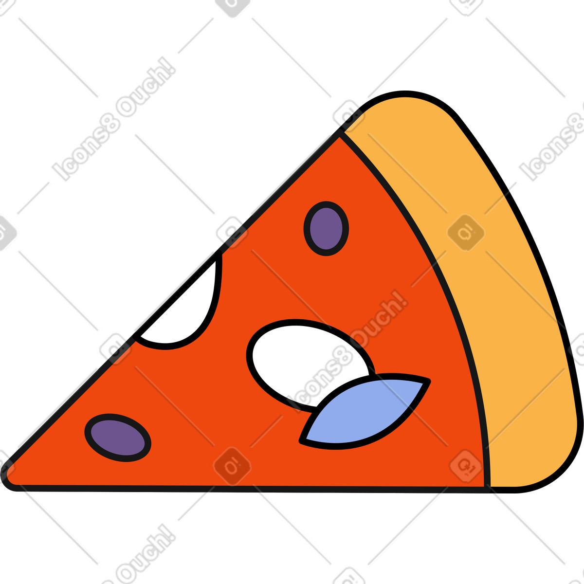 Illustration Part de pizza dans le style Bloom à télécharger aux formats PNG, SVG