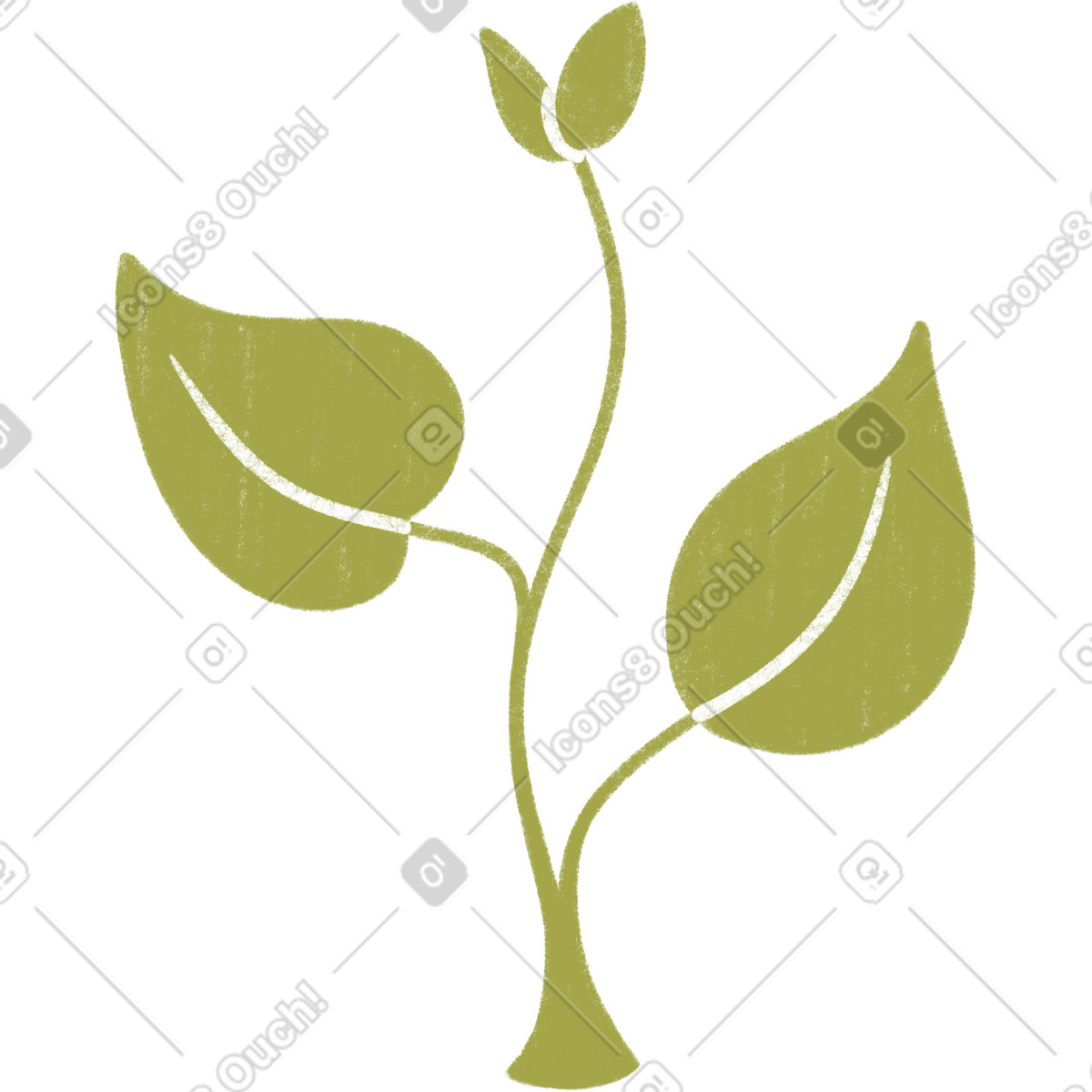 Ilustración Planta verde en estilo Tutti a descargar en PNG y SVG
