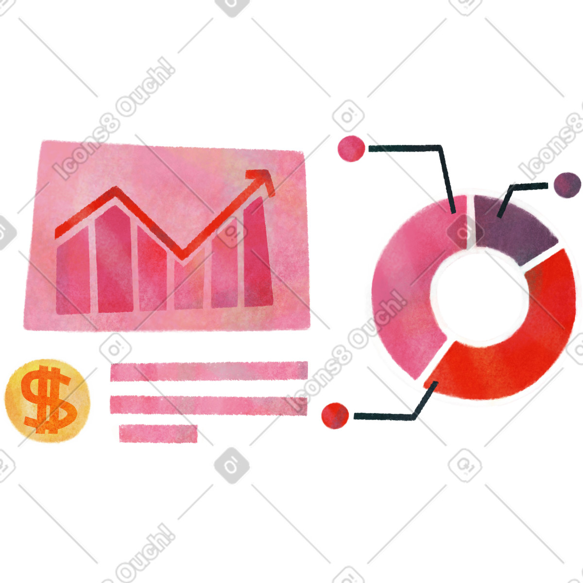 Finanza illustrazione in stile Jungle scarica in PNG, SVG