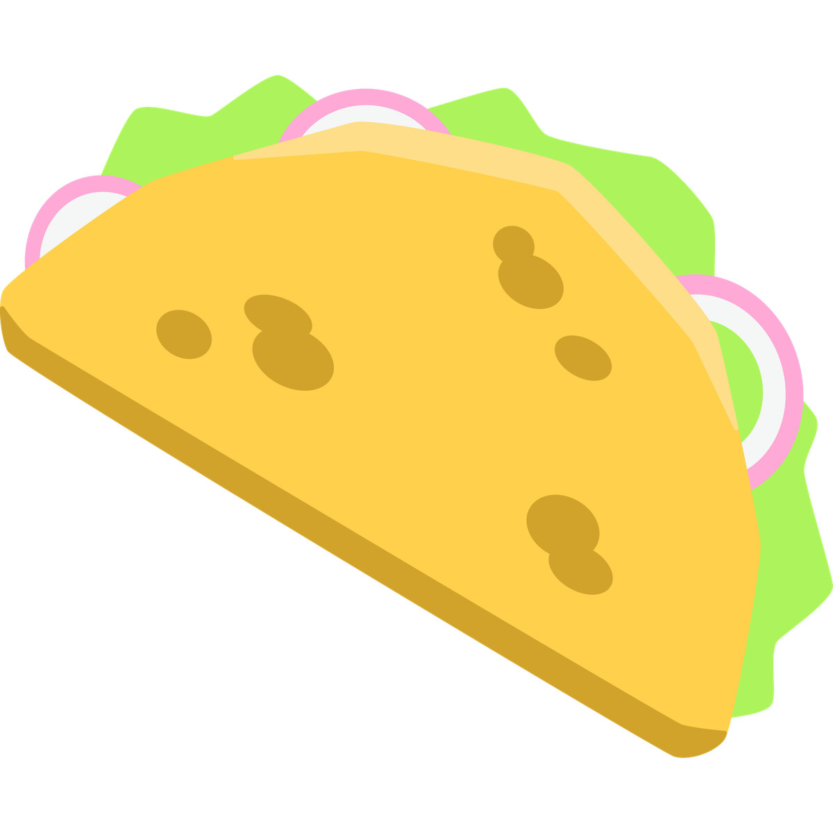 Ilustración Taco en estilo Bouncy a descargar en PNG y SVG