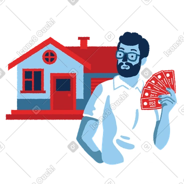 Buying a house PNG, SVG