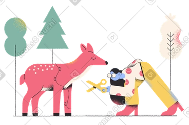 Caring about wildlife PNG, SVG