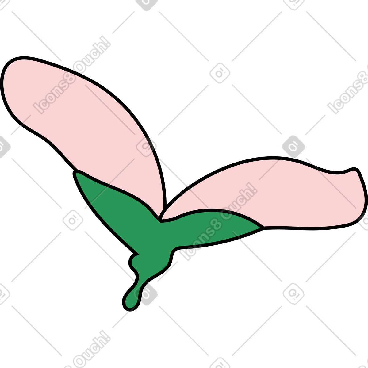 Ilustração de Folha em no estilo Surr para baixar em PNG, SVG