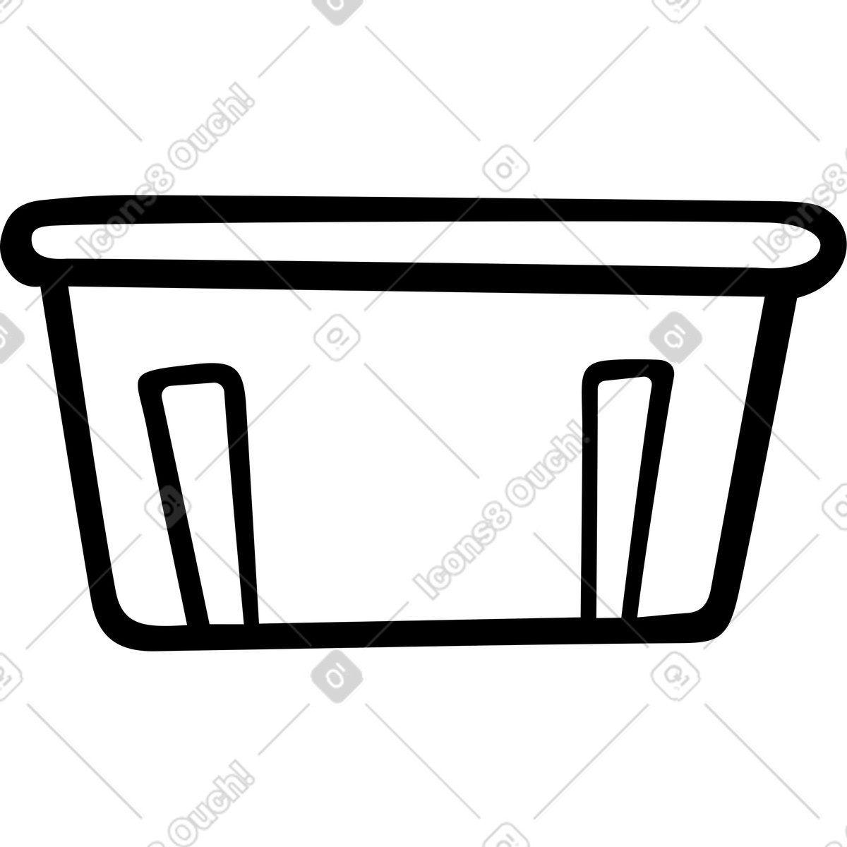 Plastic container illustration in Journal style download in PNG, SVG