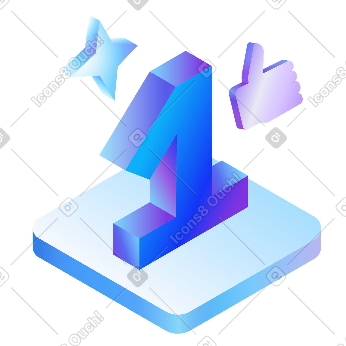 Priority and success, Number one, Achievement and recognition illustration in PNG, SVG