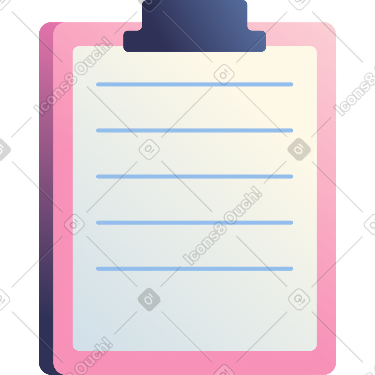 Folder with clip and document illustration in Beam style download in PNG, SVG