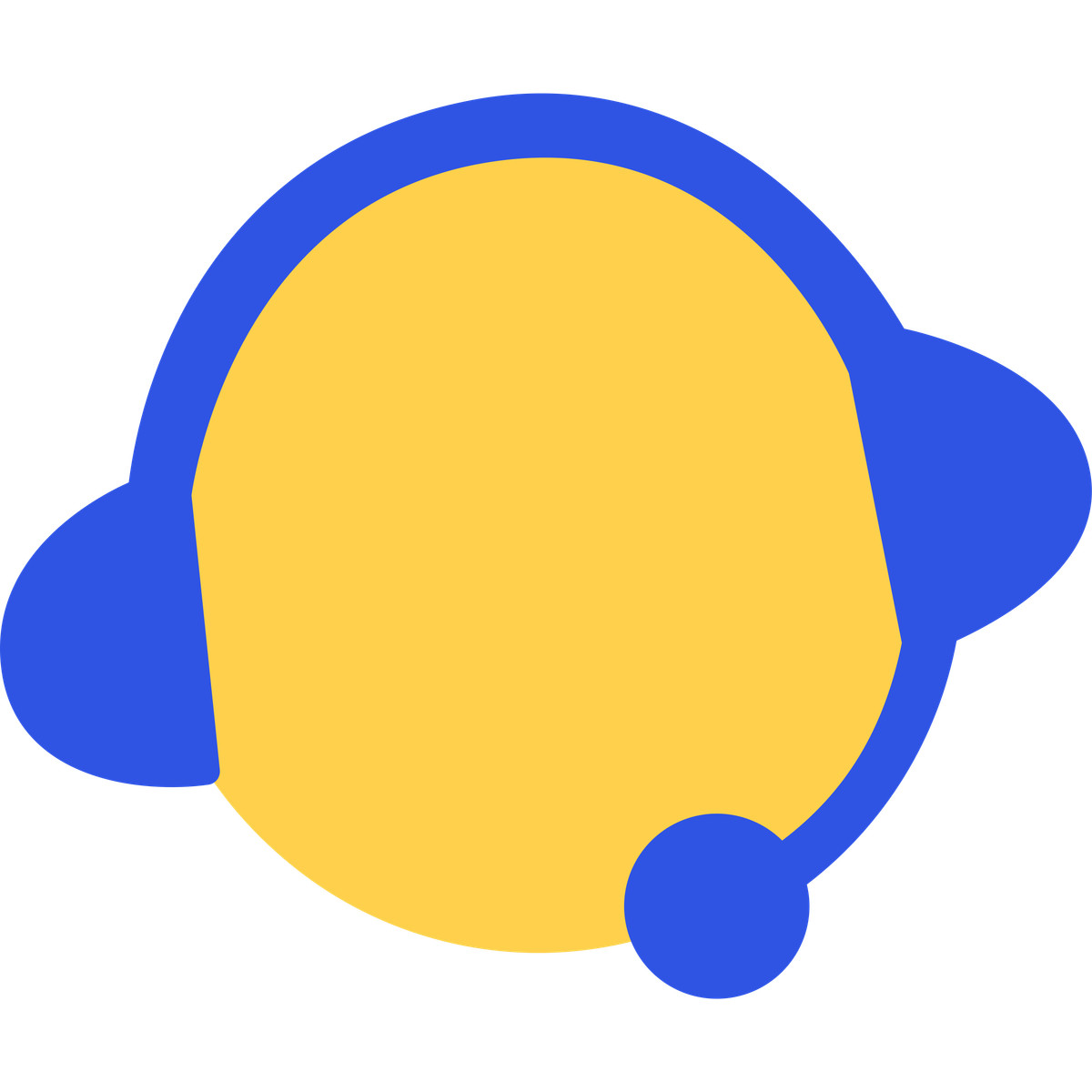 Emoji with headset illustrazione in stile Bouncy scarica in PNG, SVG