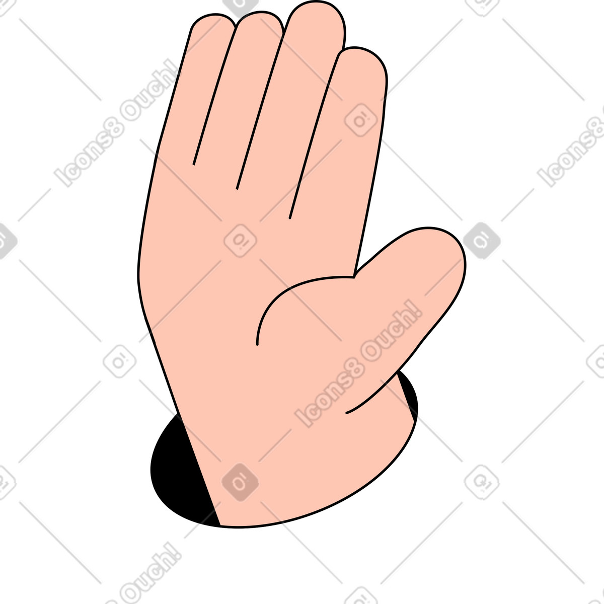 Palmo della mano illustrazione in stile Project scarica in PNG, SVG