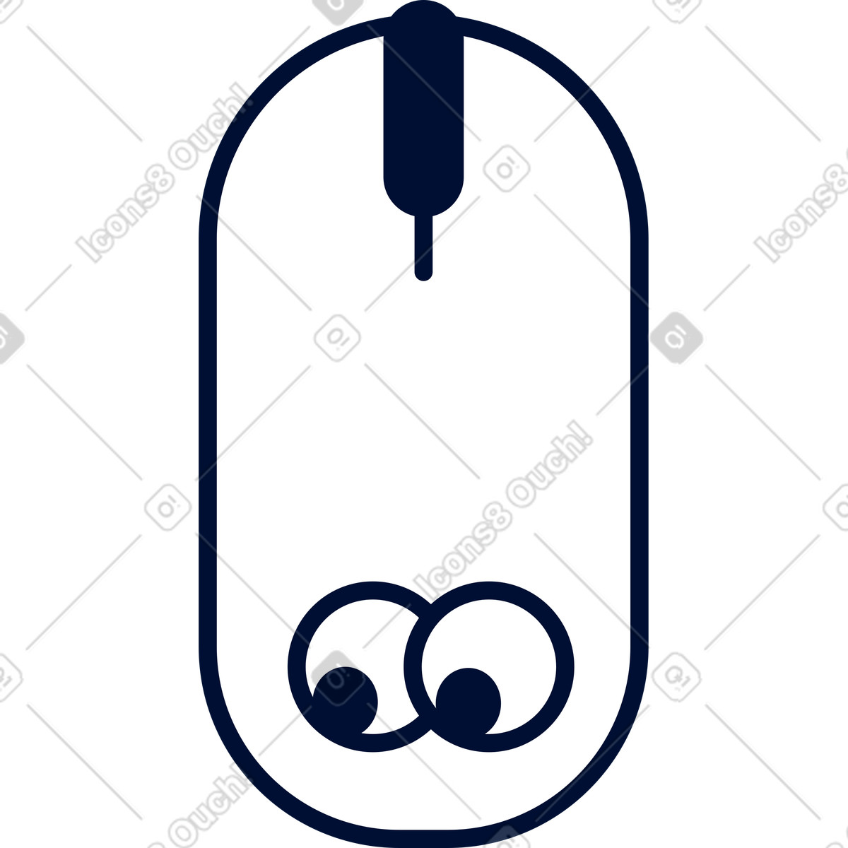 Computer mouse illustration in Blink style download in PNG, SVG
