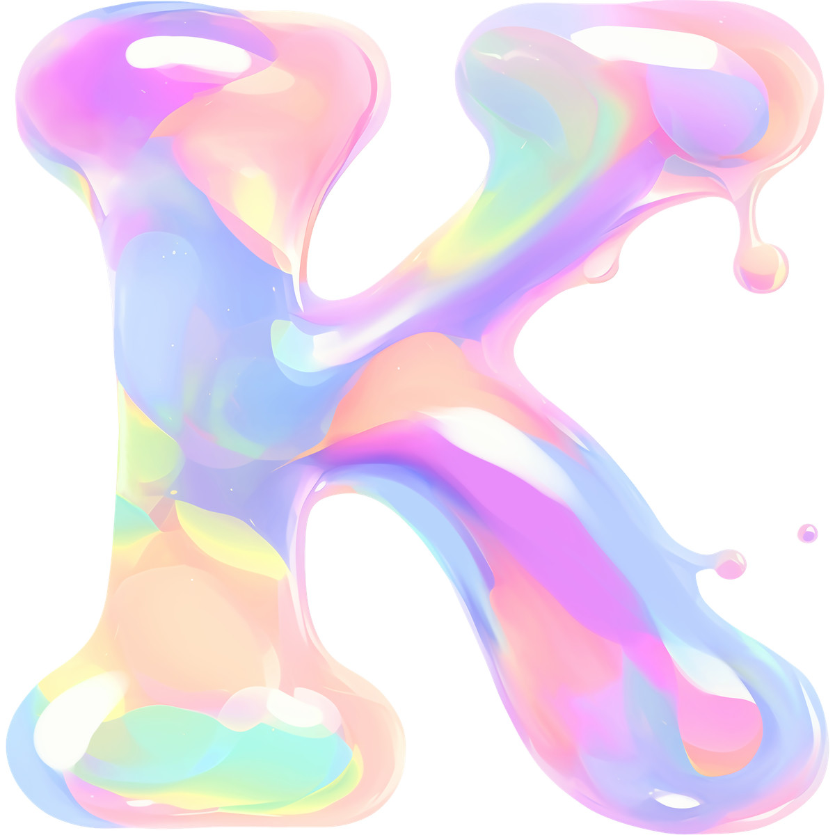 Lettera k illustrazione in stile Fluid scarica in PNG, SVG