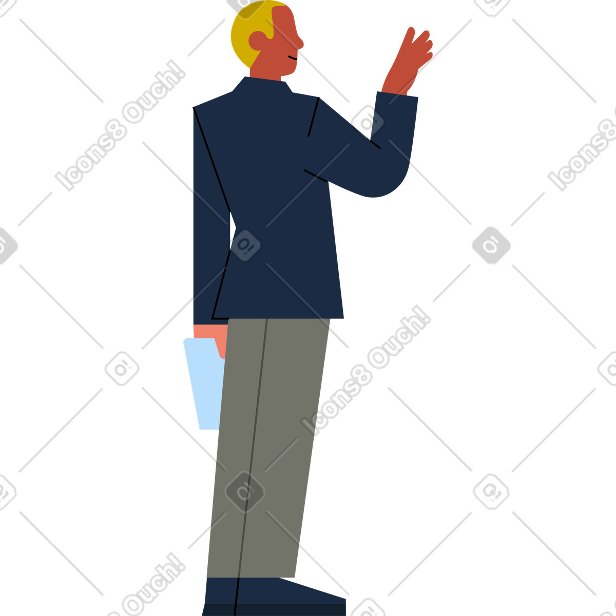 Ilustración Hombre de pie en estilo Vector a descargar en PNG y SVG
