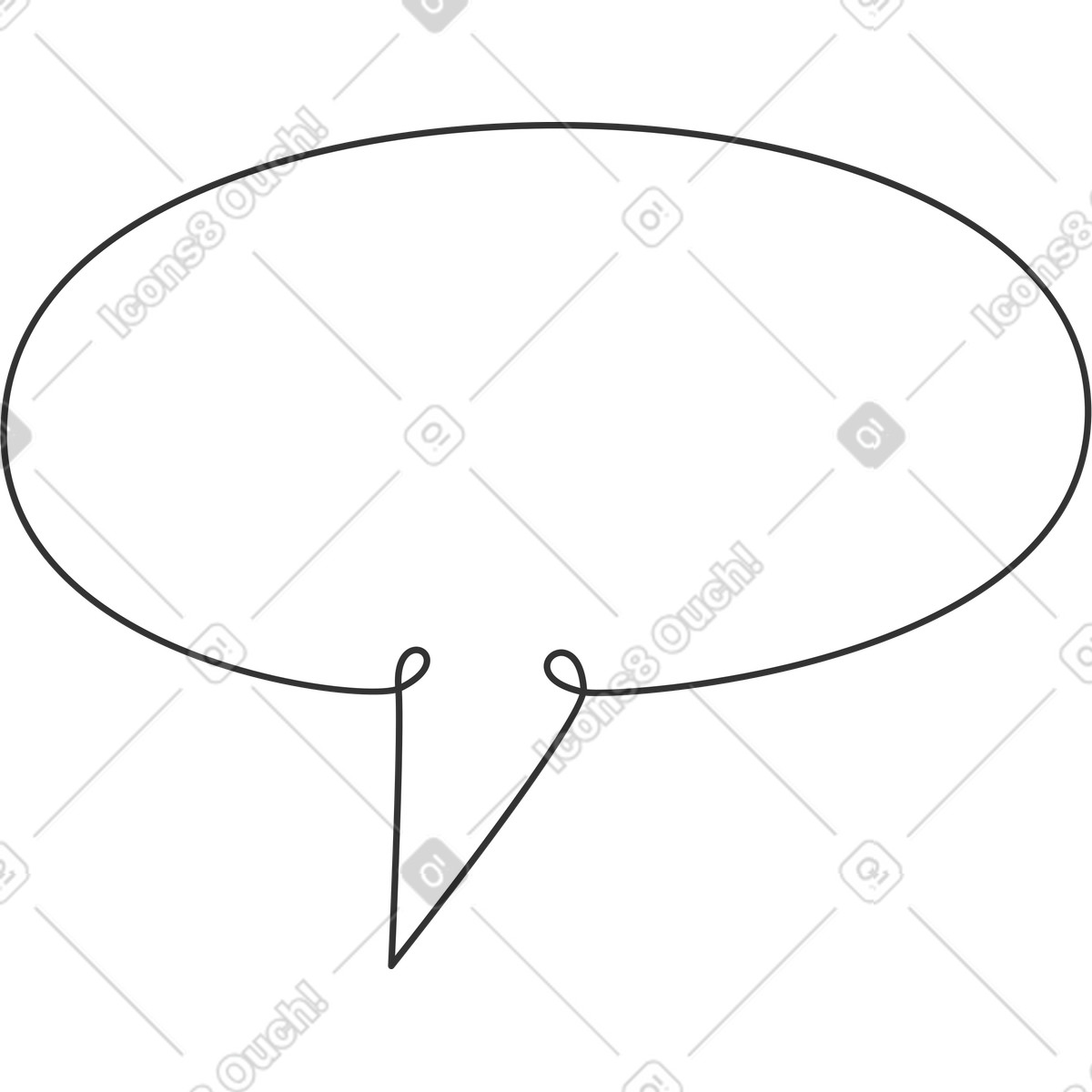 Ilustração de Balão fala em no estilo Crayon para baixar em PNG, SVG