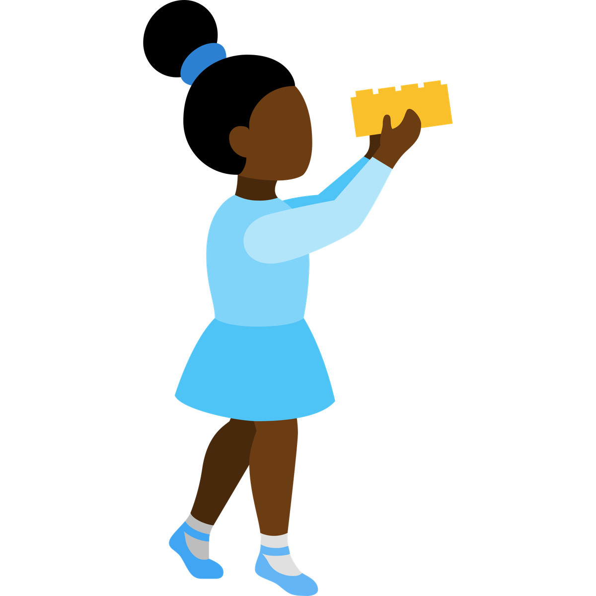 Fogg スタイルの Girl with building blocks のイラストをPNG、SVG形式でダウンロード