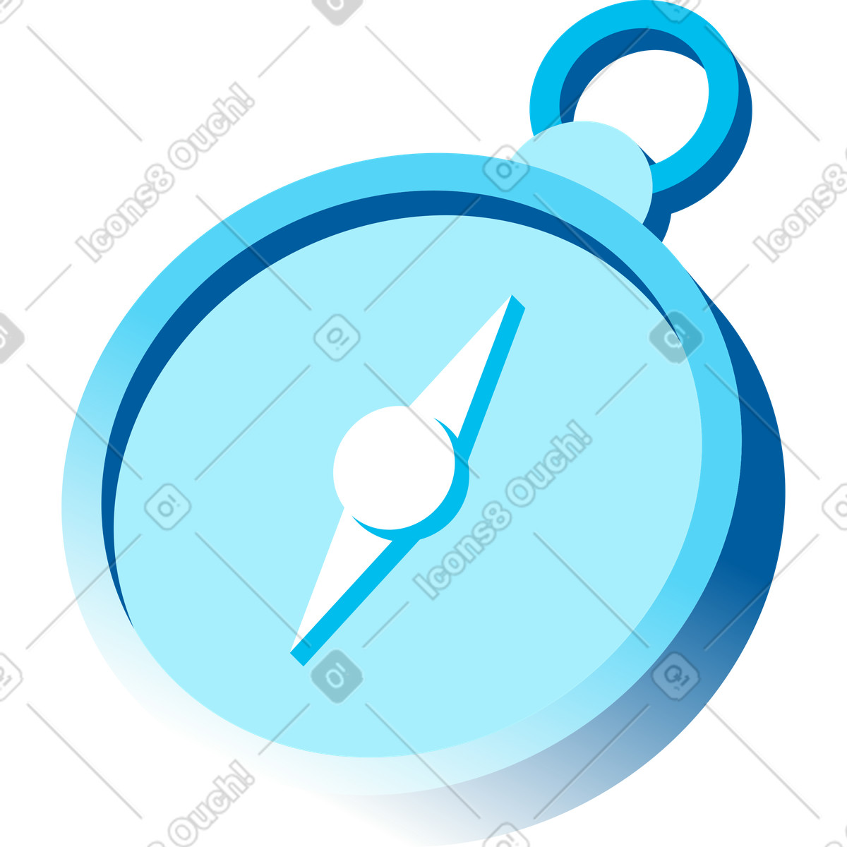 Ilustración Brújula en estilo Icy a descargar en PNG y SVG