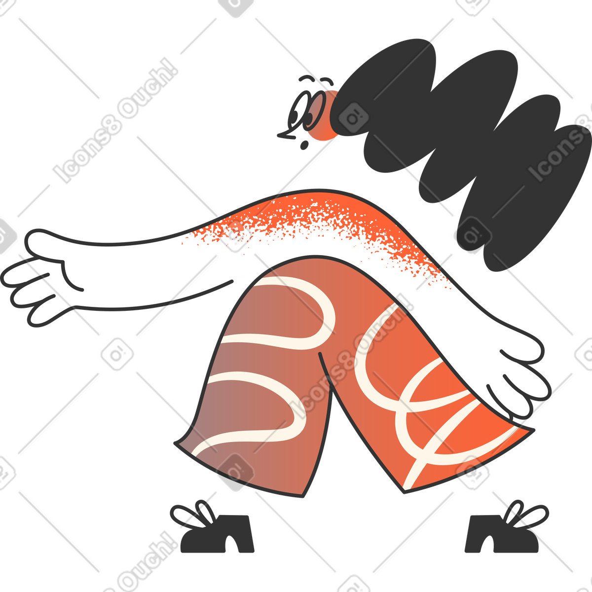 Girl illustration in PNG, SVG