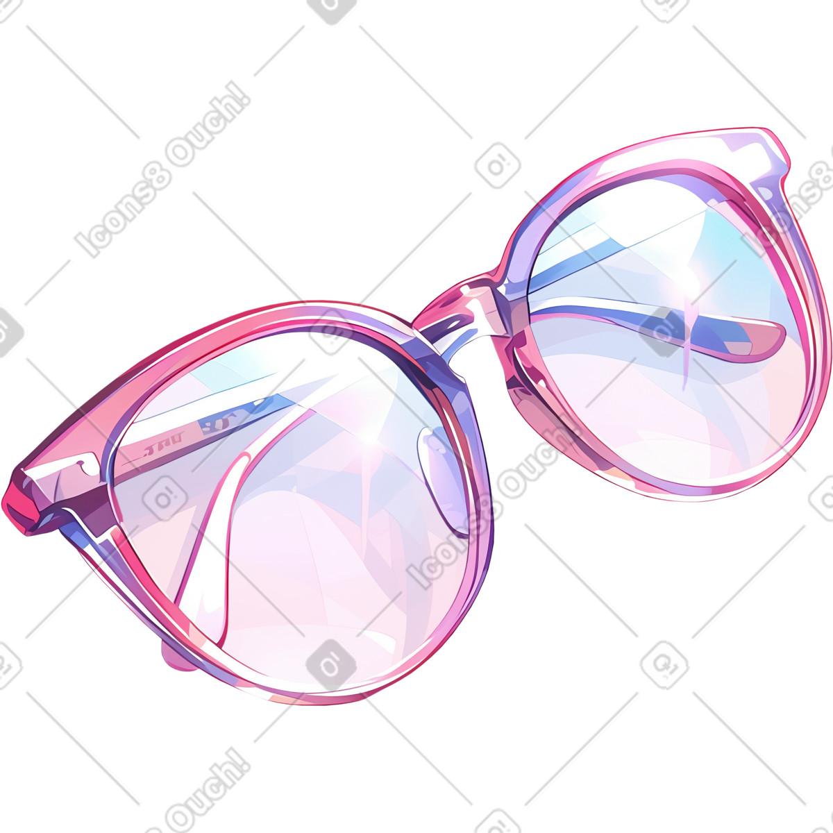 Glasses illustration in Glazy style download in PNG, SVG