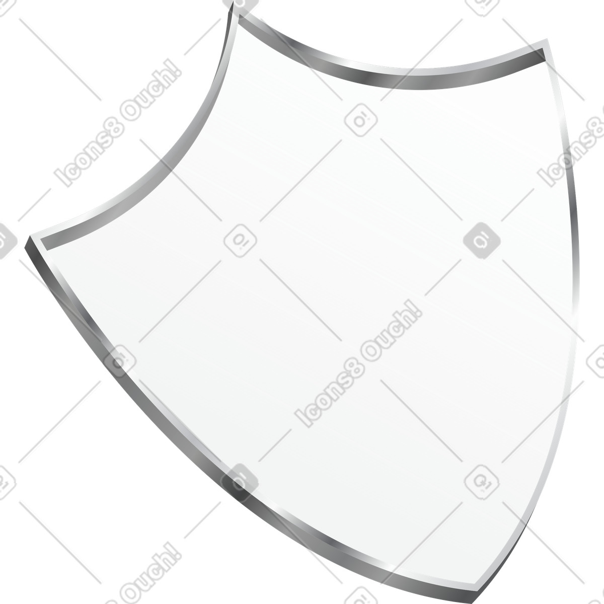 Shield illustration in Token style download in PNG, SVG