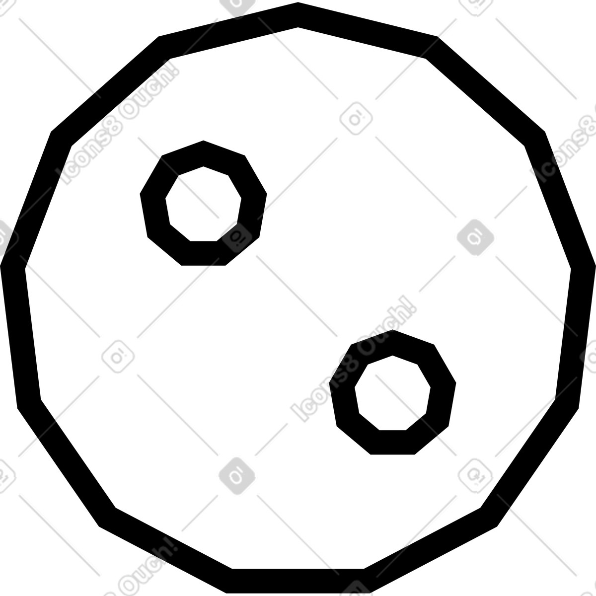 White button illustration in Amethyst style download in PNG, SVG