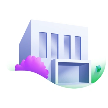 A modern pastel illustration of a minimalist building facade characterized by clean lines. The facade features large, rectangular windows arranged symmetrically, emphasizing the simplicity of the design. The color scheme is monochromatic, primarily utilizing shades of gray with subtle variations in tone. The entrance of the building is framed by sleek, angular overhangs, enhancing the architectural elegance. The overall composition showcases the harmony and balance of the building's form, creating a striking visual impact.