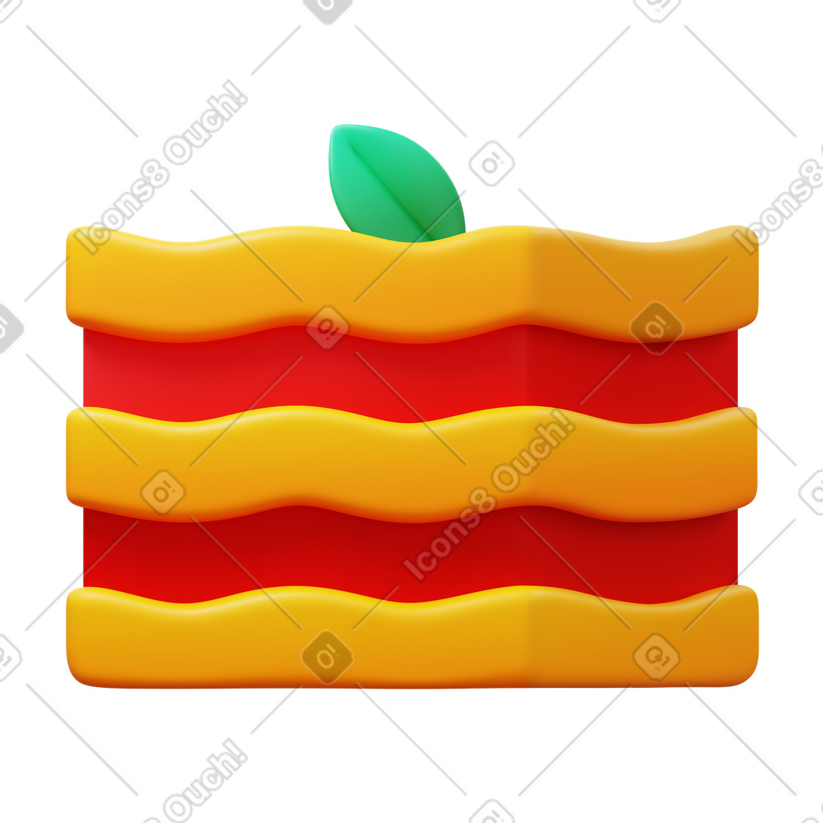 Lasagna illustrazione in stile 3D Fluency scarica in PNG, SVG