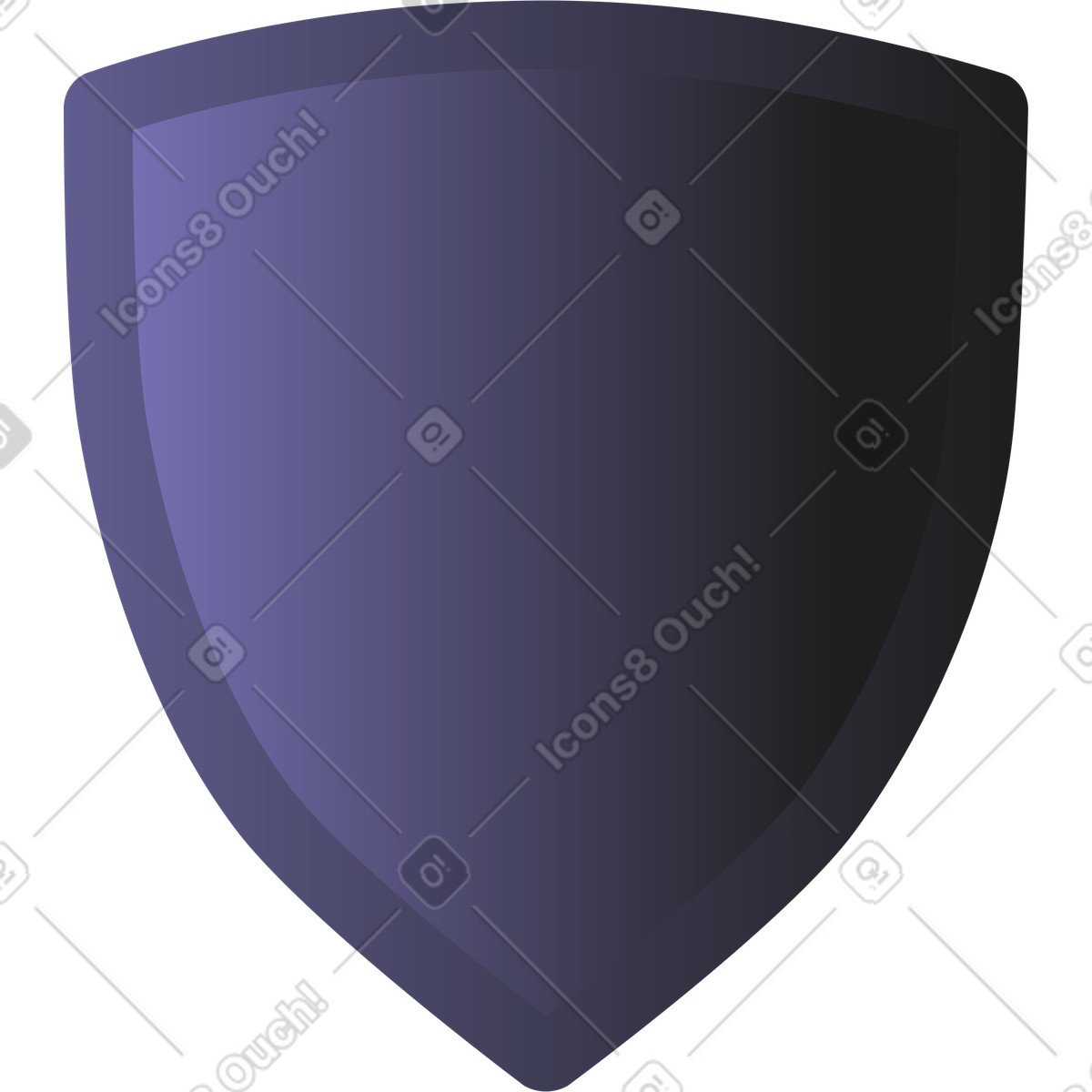 Shield illustration in Coworking style download in PNG, SVG