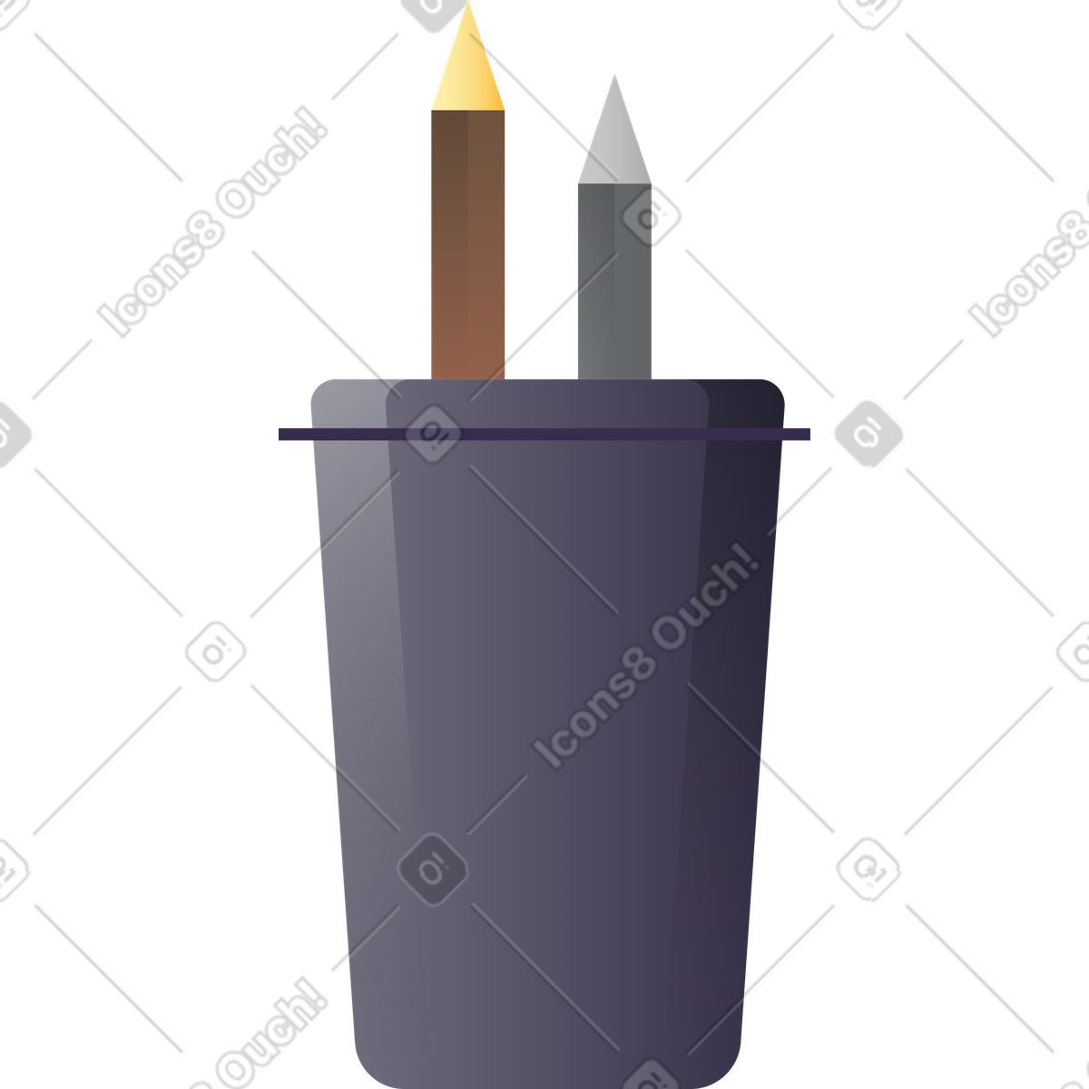 Иллюстрация Pencil holder в стиле Hugo — скачать в форматах PNG, SVG