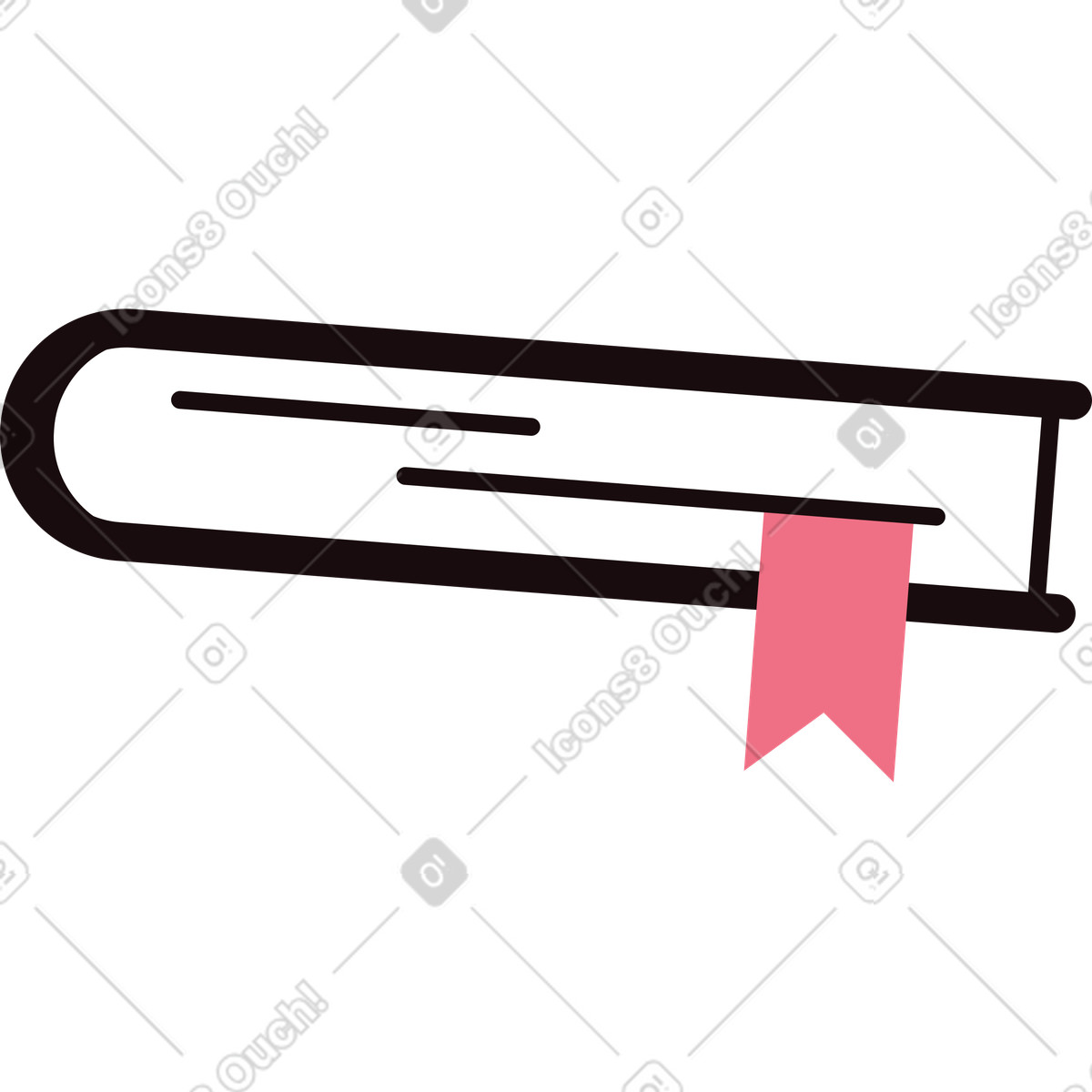 Ilustración Libro con marcador en estilo Delight a descargar en PNG y SVG