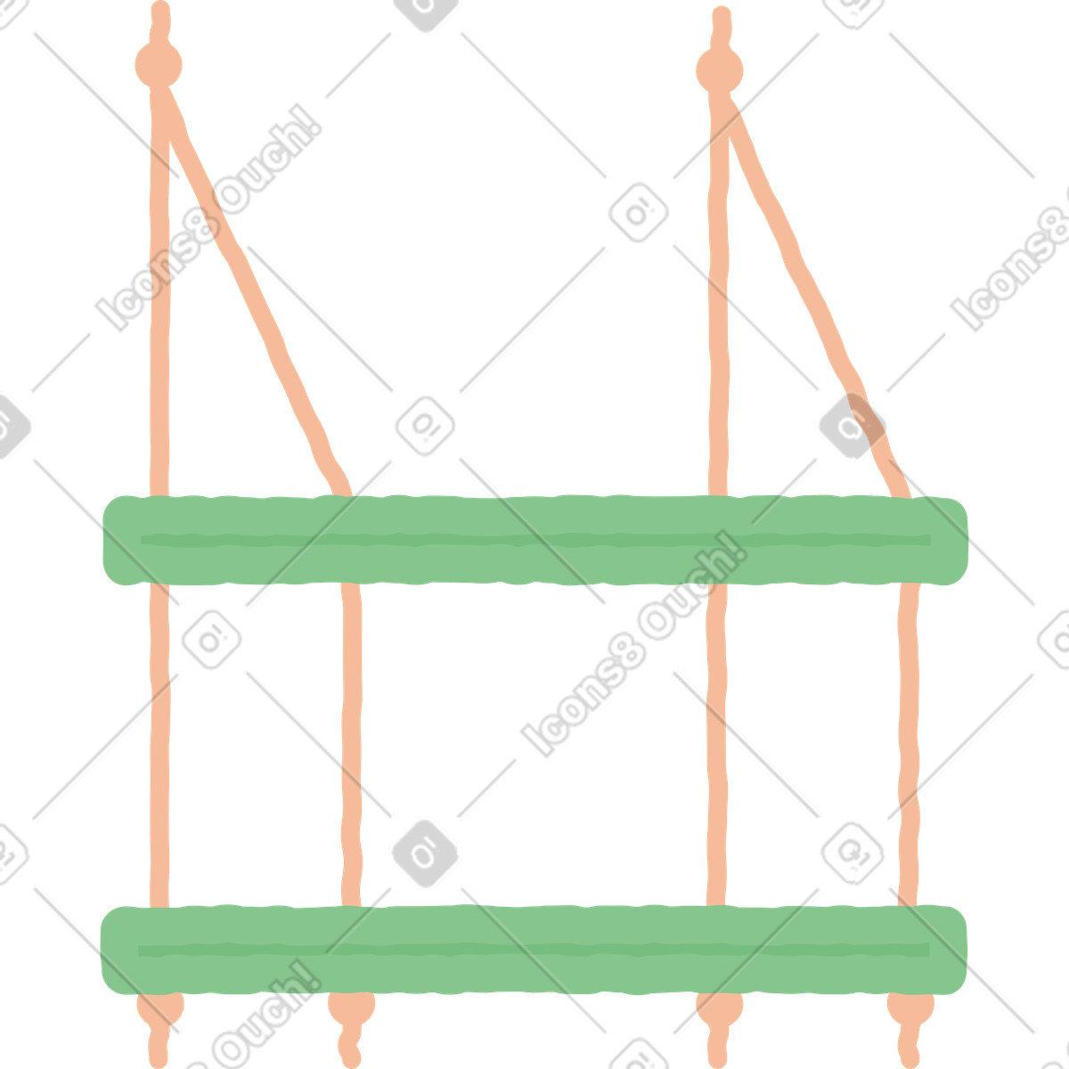 Shelf illustration in Stripy style download in PNG, SVG
