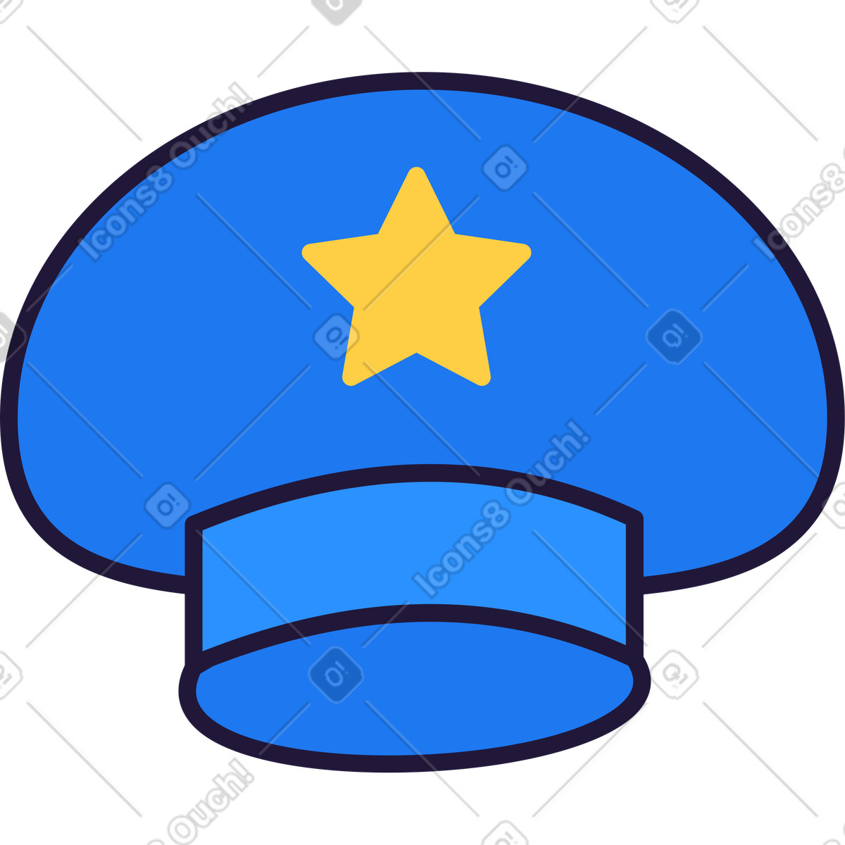 Illustration Casquette pilote dans le style Conifer à télécharger aux formats PNG, SVG