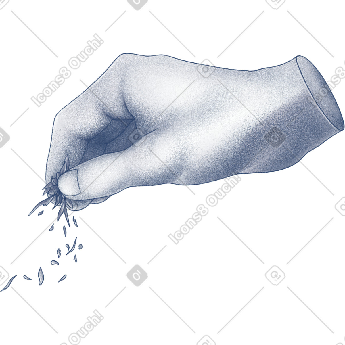 Haze スタイルの ハンドシーズニング のイラストをPNG、SVG形式でダウンロード