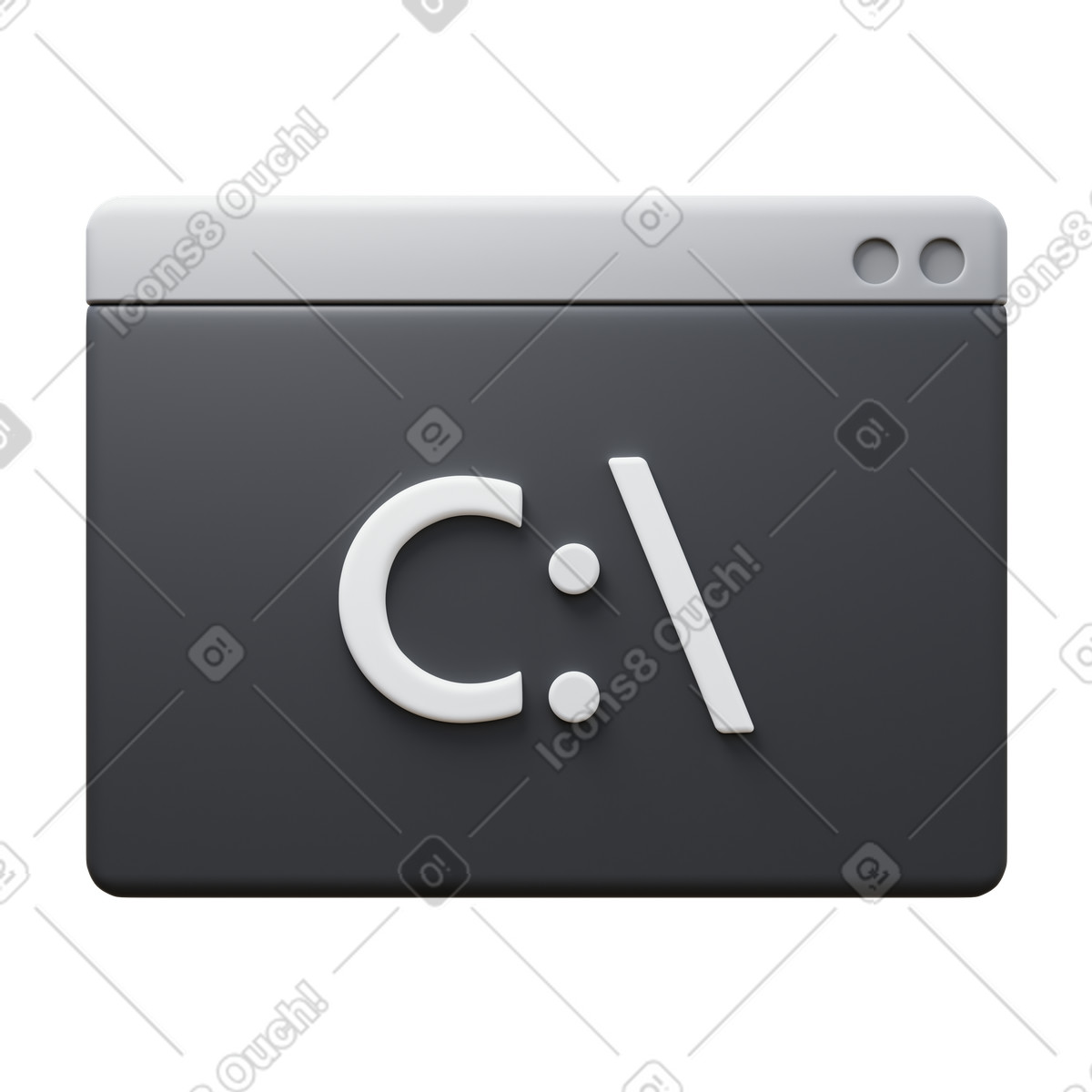 Ilustración Command line en estilo 3D Fluency a descargar en PNG y SVG