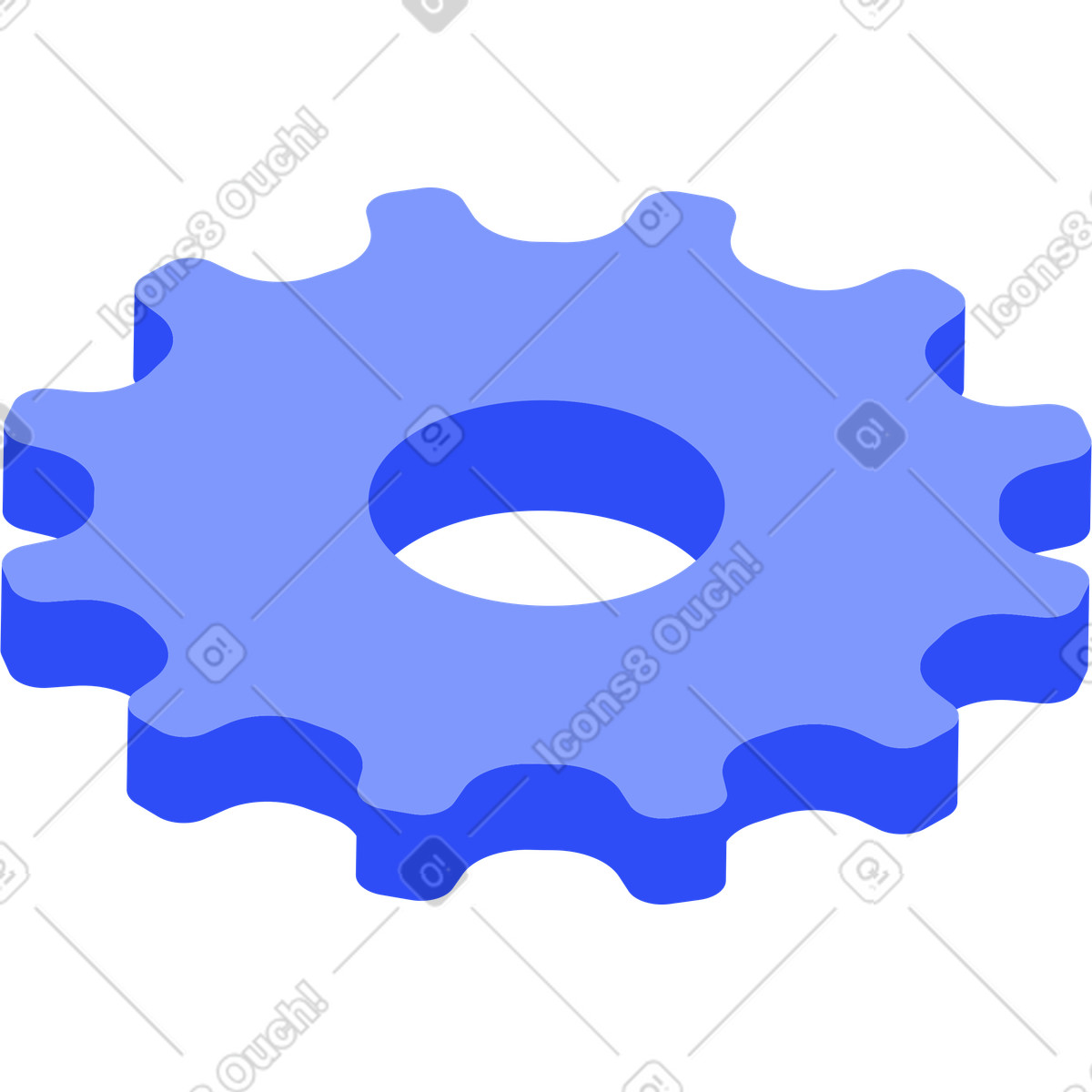 Gear illustration in System style download in PNG, SVG