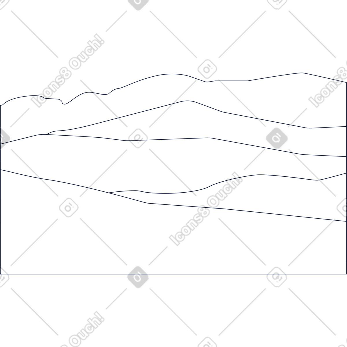 Linea di fondo della natura illustrazione in stile Urban Line scarica in PNG, SVG