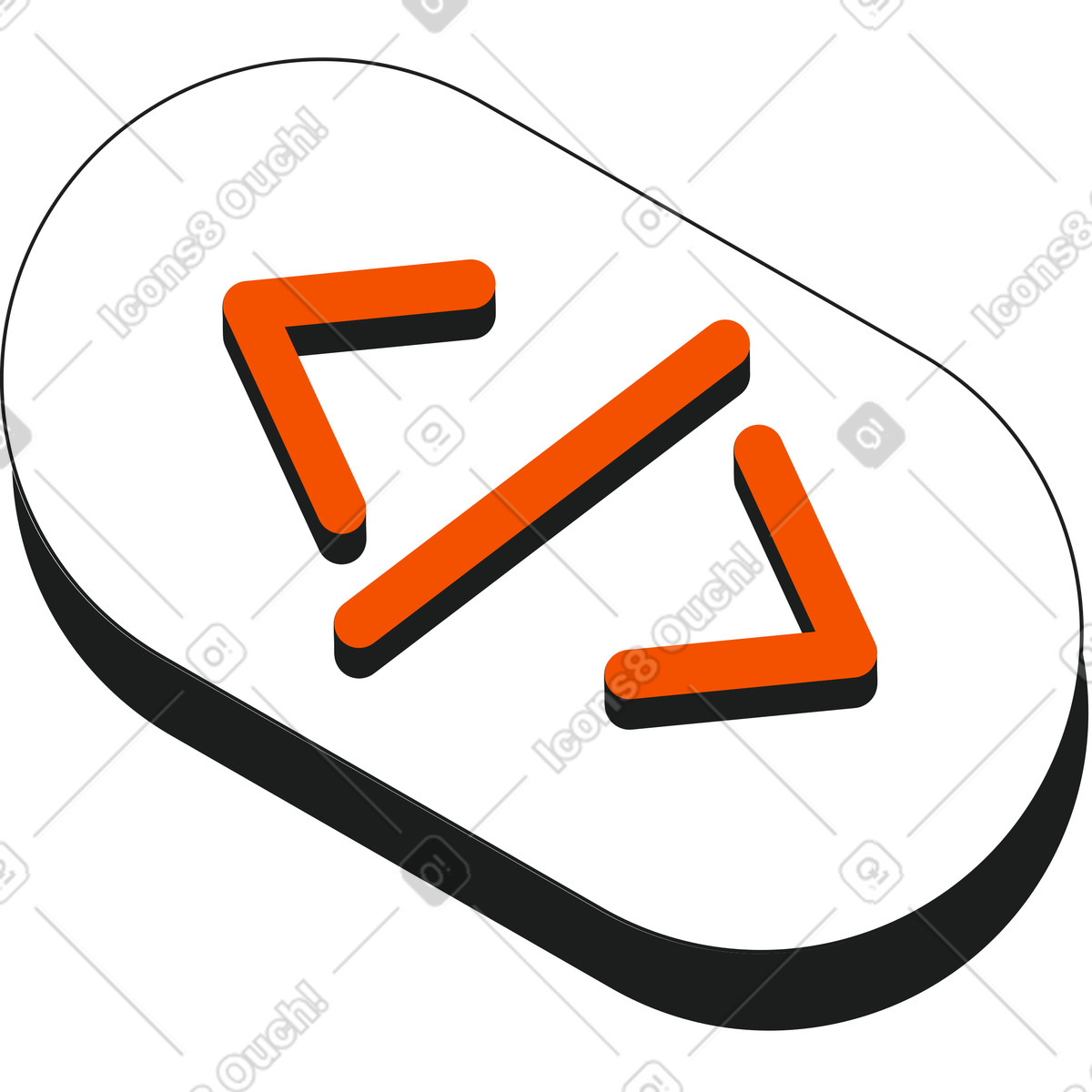 Illustration Signe de code dans le style Strict à télécharger aux formats PNG, SVG