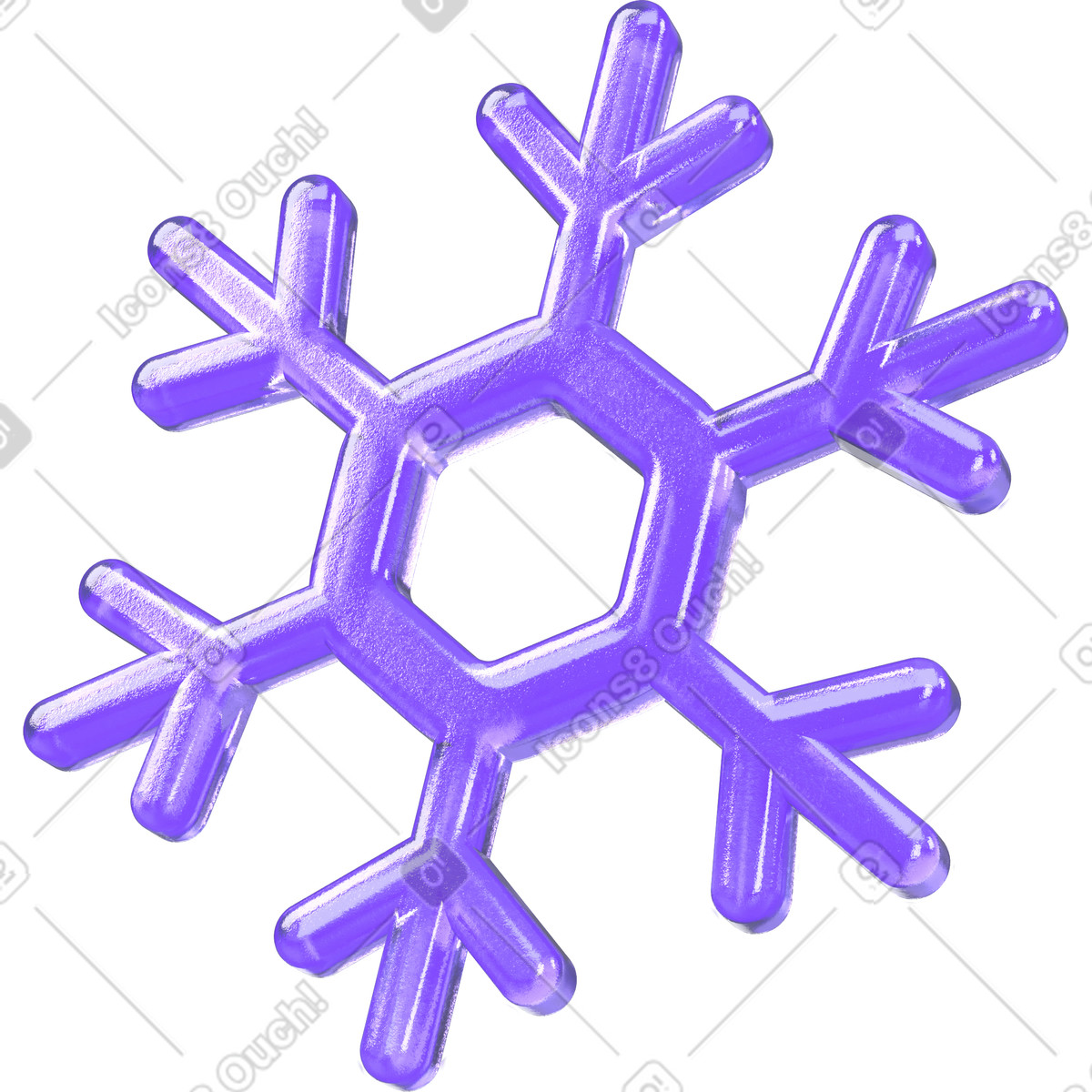 Schneeflocke, wintersymbol, frostiges jahreszeitensymbol-Illustration im 3D Boost-Stil als Download in PNG, SVG