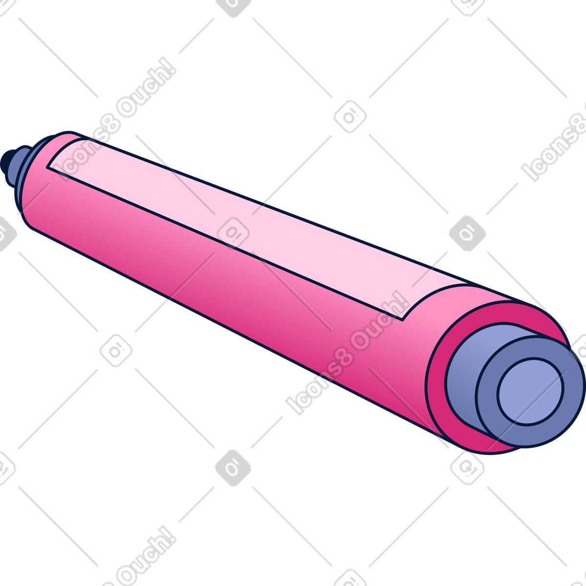 Illustration Marqueur rose dans le style Neat à télécharger aux formats PNG, SVG