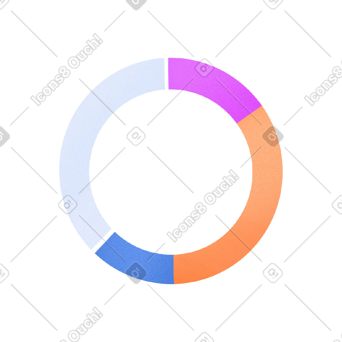 Round color chart illustration in PNG, SVG