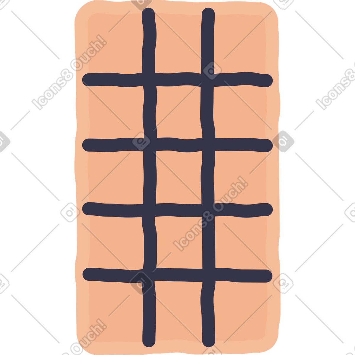 Ilustración Barra de chocolate en estilo Stripy a descargar en PNG y SVG