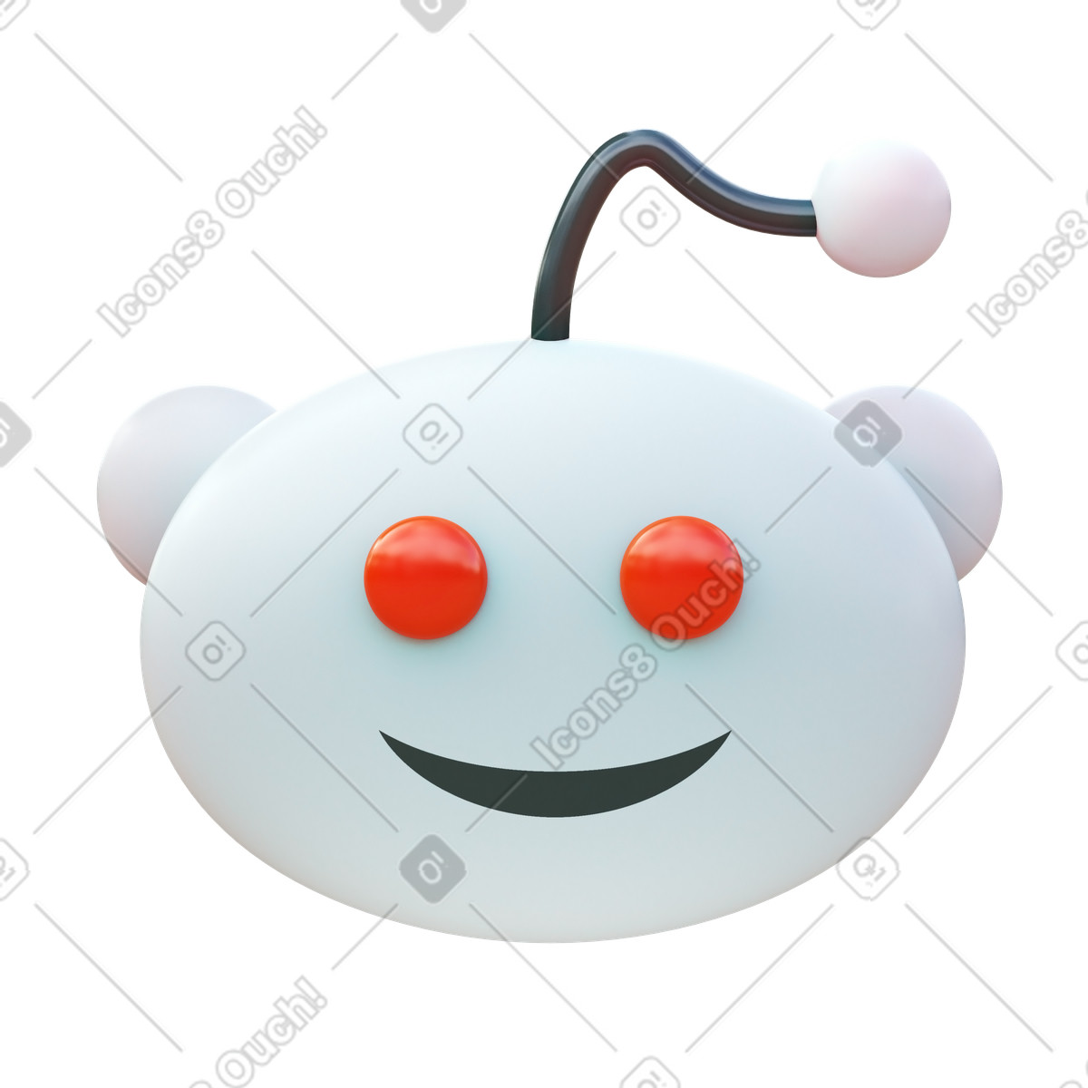 Illustration Logo reddit dans le style 3D Fluency à télécharger aux formats PNG, SVG