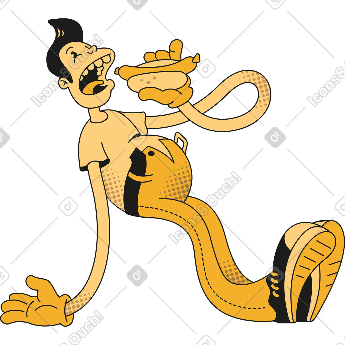 Ilustración Hombre en estilo Rubber a descargar en PNG y SVG
