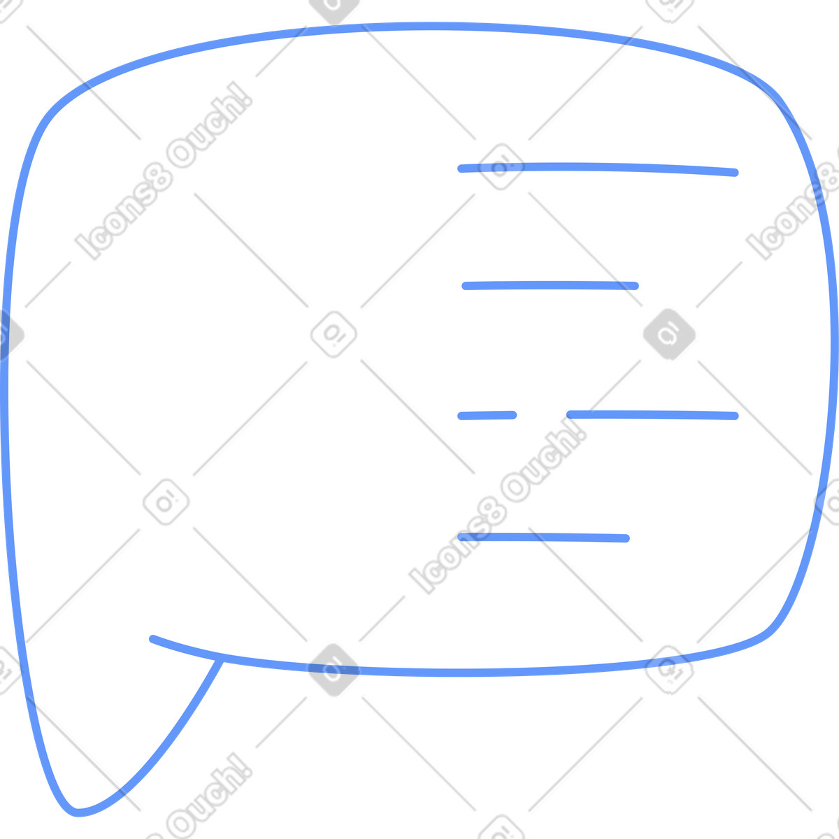 Speech bubble right illustration in Plain style download in PNG, SVG