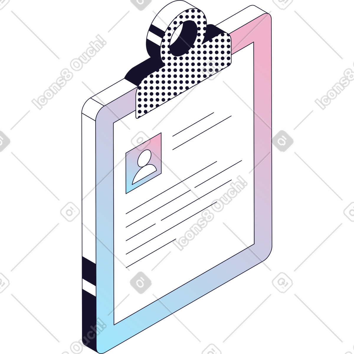 Scheda profilo utente illustrazione in stile Node scarica in PNG, SVG