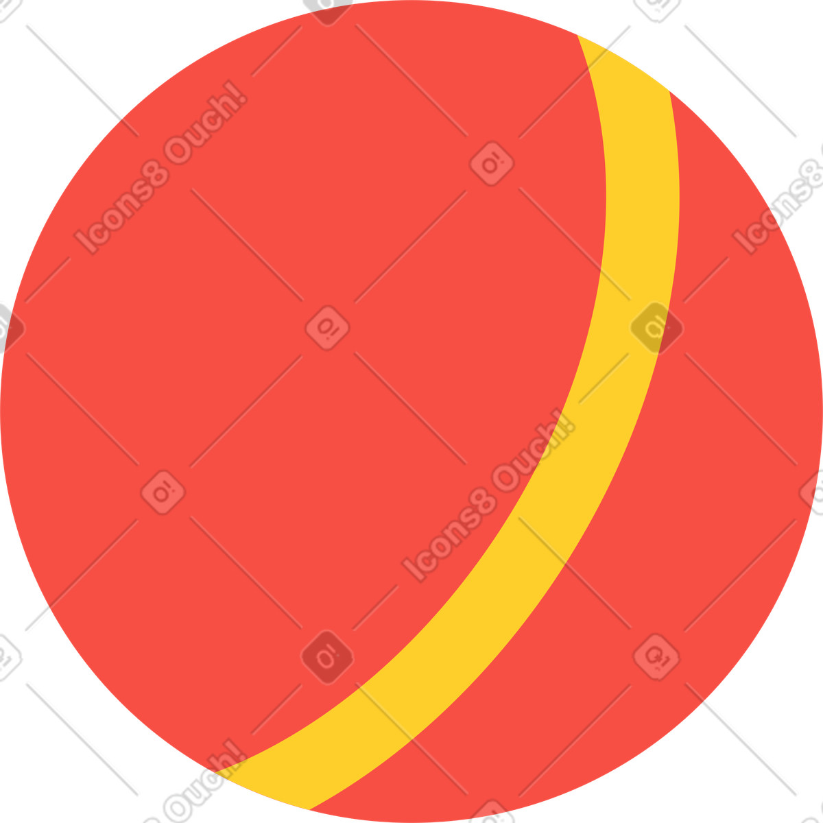 Illustration Balle rouge dans le style Sammy à télécharger aux formats PNG, SVG