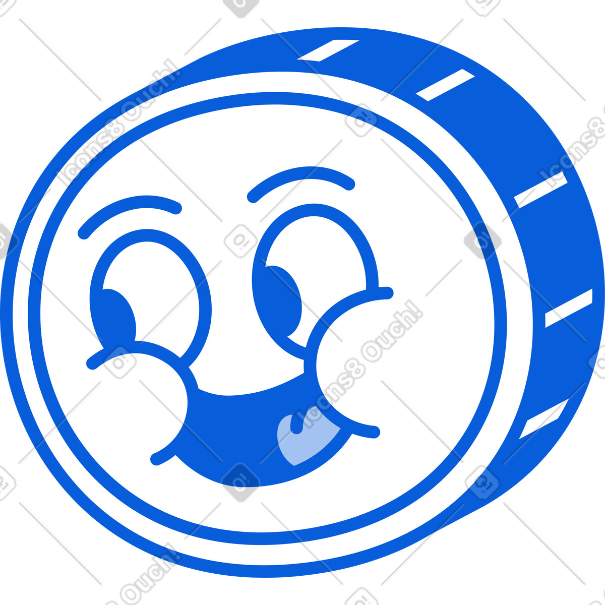 Münze-Illustration im Handy Line-Stil als Download in PNG, SVG