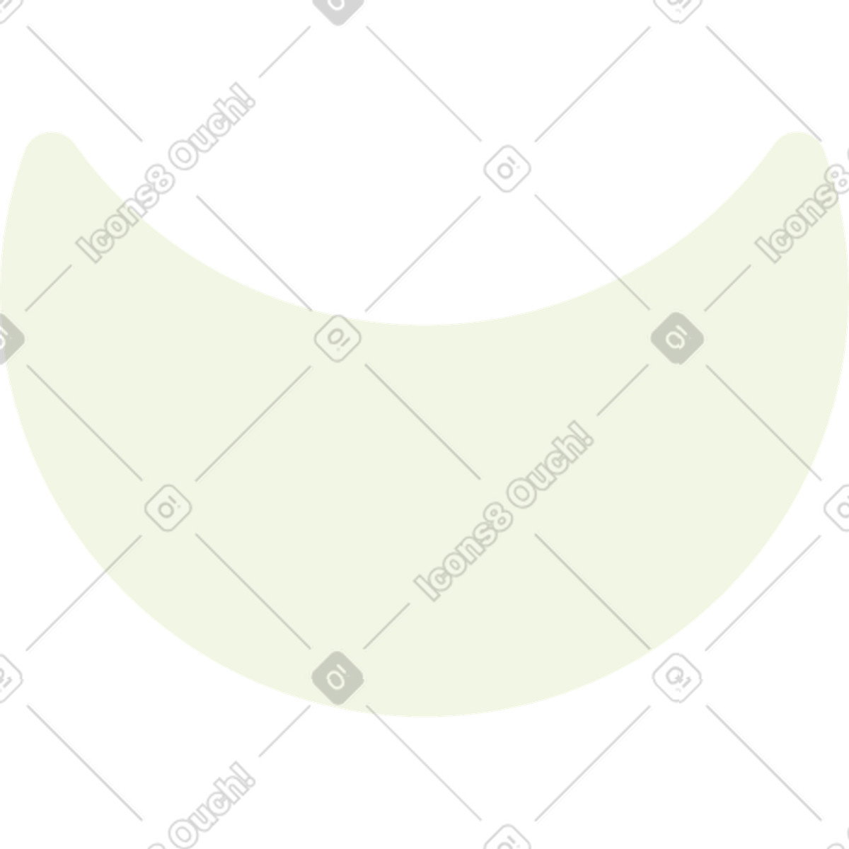 Crescent shape illustration in PNG, SVG