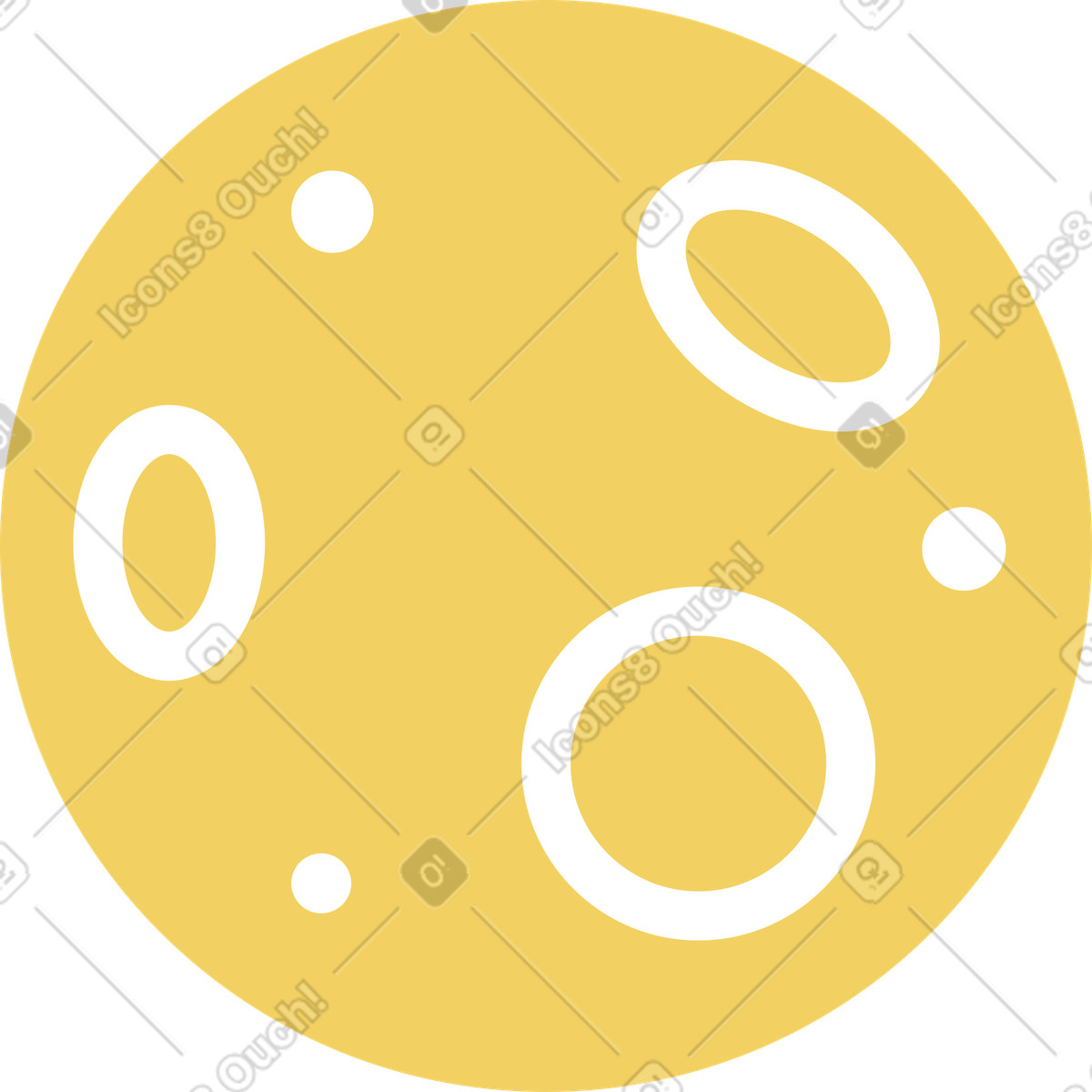 Macaroni 스타일의 달 일러스트레이션 PNG, SVG 다운로드