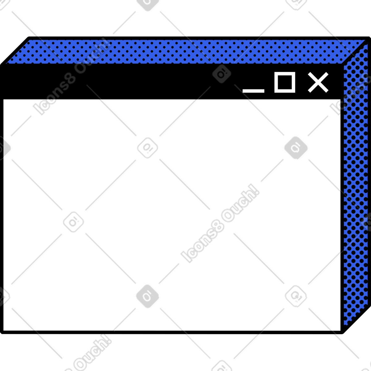 Memphis スタイルの 窓 のイラストをPNG、SVG形式でダウンロード