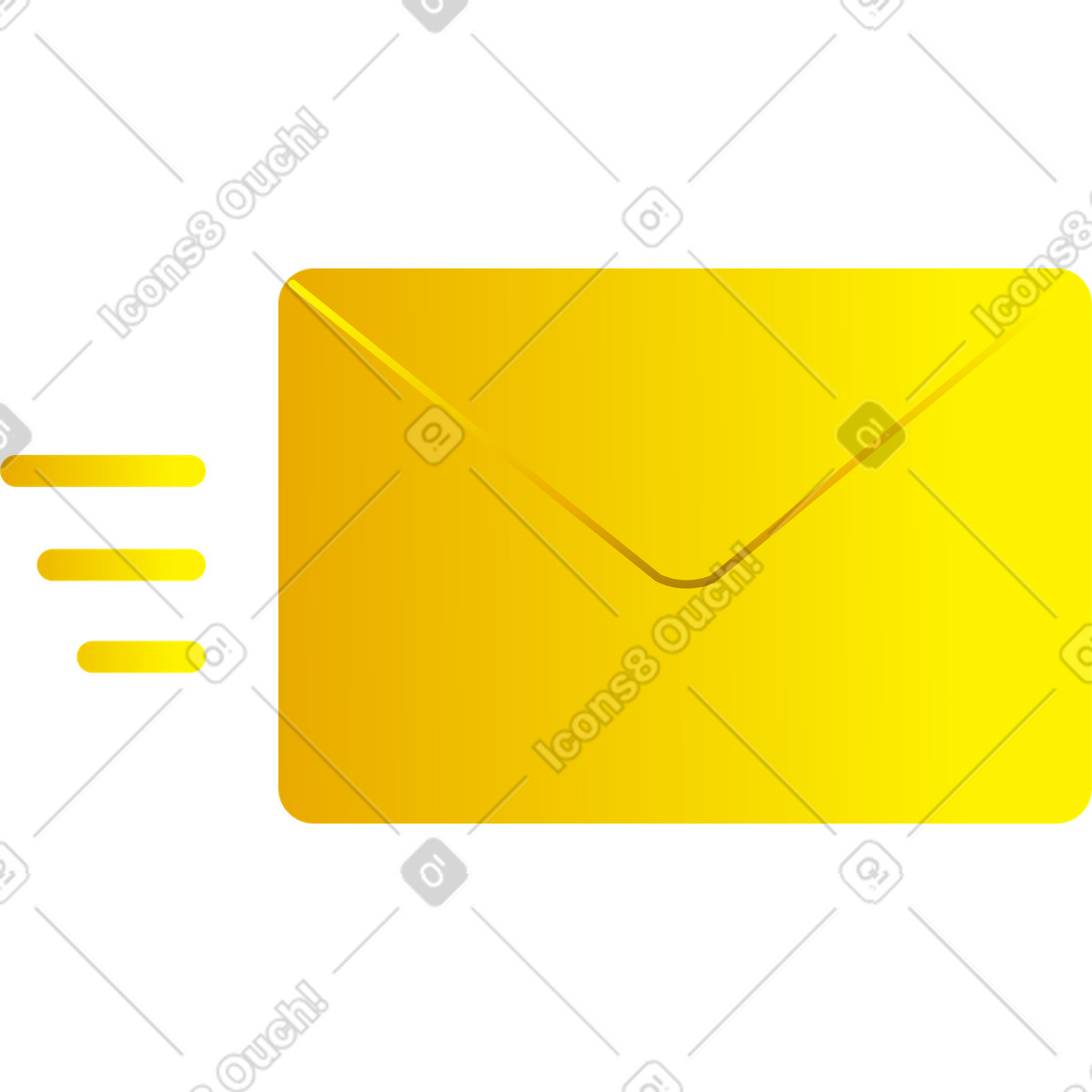 Ilustración Mensaje saliente en estilo Silky a descargar en PNG y SVG
