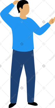 Man confused PNG, SVG