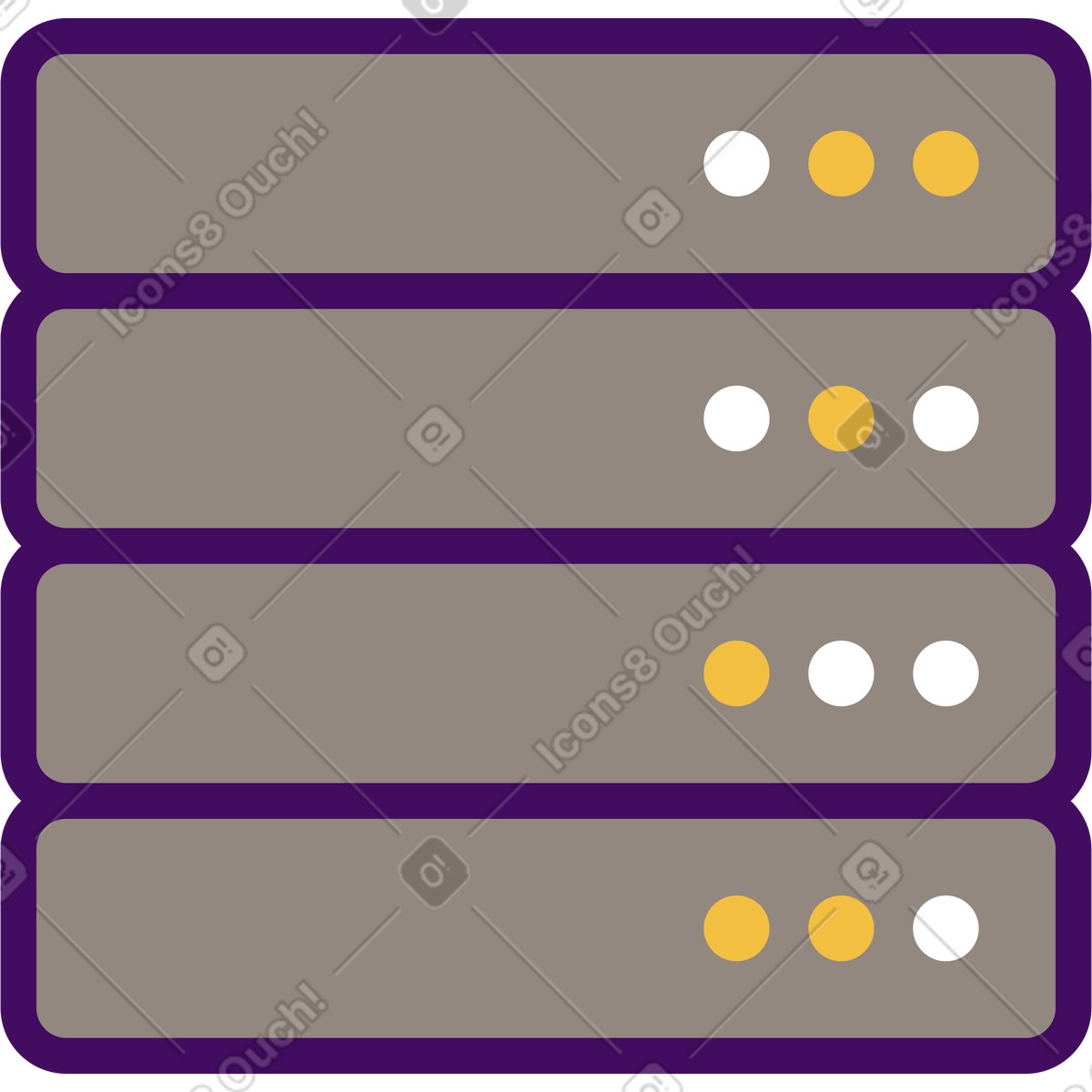 Simplistic スタイルの Server のイラストをPNG、SVG形式でダウンロード